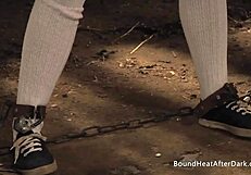 Curvy European Slave with Big Natural Tits Teases Mistress. Sensual Seduction in Fetish Scene