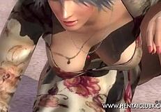 Ecchi fan service in dead or alive 5 ultimate with sexy christie dress