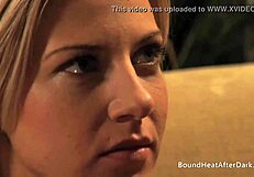 Curvy European Slave with Big Natural Tits Teases Mistress. Sensual Seduction in Fetish Scene