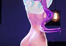 Hololive's Tocoyami Towa in 3D cartoon action hints at wild Bass Knight moves