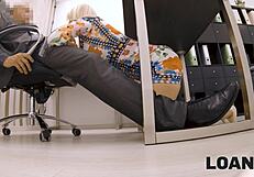 Loan4k: Hungarian Blonde with Big Tits Fucks for Cash at Office Interview