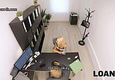 Loan4k: Hungarian Blonde with Big Tits Fucks for Cash at Office Interview