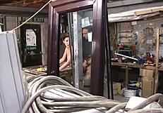 warehouse overseer catches young thief, ready for anal punishment?