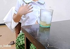 Pinay student babe experiences creampie sex in a narrative tale