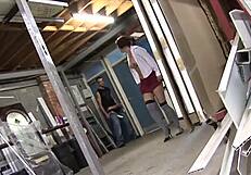 warehouse overseer catches young thief, ready for anal punishment?