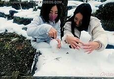 White Cat Myaako Crafts SNOW SCULPTURE Art In Nacchi Journey