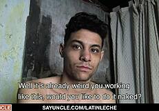 Strong Boy Danny Hired For Construction Work Ends Up Giving A Blowjob To Latin Leche