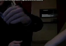 Real Raunchy and Hard Couple Sex in the Public Restroom