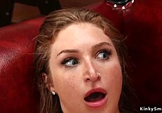 I dominate my busty sub with anal toys and lezdom fun