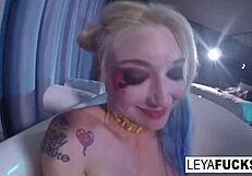 hey, i’m leya falcon playing with a shower head on my ass