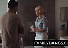 The empowered milf seduces her stepson for a facial