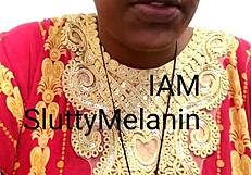 Ebony milf masturbates solo in intense session!