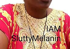 Ebony milf masturbates solo in intense session!