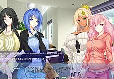 Akumeru Family - Mahiru Route Part 1 - Stuck in the Wall with Big Tits and Ass Masturbation