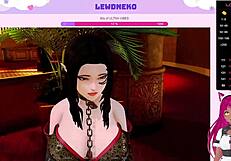 What happens when Vtuber Lewdneko plays Harem Hotel in part 16?