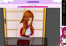 What happens when Vtuber Lewdneko plays Harem Hotel in part 16?