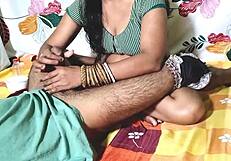 Desi Bhabhi With Big Tits Gives Oiled Massage To Brother-In-Law