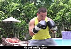 Stepsister can't wait to seduce stepbro with blowjob and fucking for cumshot!