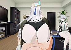 wow, cartoon cowgirl rides and squirts like crazy!