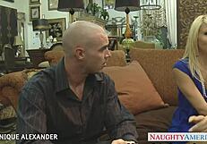 Tattooed Blonde Gets Small Tits Jizzed