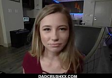 Horny blonde Carolina Sweets sucks off her stepdad