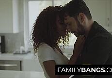 Does white stepdad cum on black stepdaughter's mouth? Scarlit Scandal and Tommy Pistol