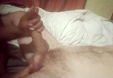 He cums on my foot during ball kicking.