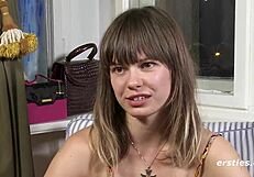 I love watching Carla finger her hairy German pussy solo