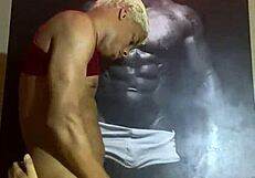 Raphael Lyon fills my mouth with cum during bareback cruising in Rio