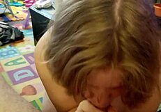 wife blow job during nap time