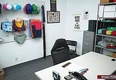 The officer says, 'You stole something, now pay with your body.'