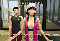 Sexercise: horny girlfriend blows cock in gym?