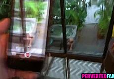 hot step sister interacts with pervy step brother.