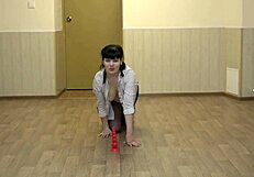 Hot MILF in PANTYHOSE FUCKS her HAIRY PUSSY to ORGASM!