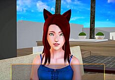 Introducing my new family in a homemade redhead setting