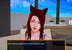 Introducing my new family in a homemade redhead setting