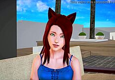 Introducing my new family in a homemade redhead setting