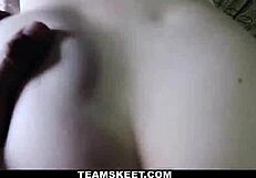 girl sucks cock then fucked cum covered 💦