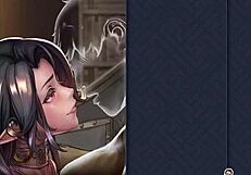 Claire's big boobs get wild tit fucking in game