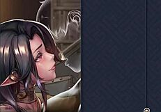 Claire's big boobs get wild tit fucking in game