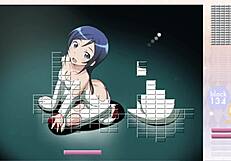aragaki ayase strips during arkanoid gameplay with clothes ripped