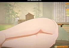 Honeycome: Nude White-Haired Girl in Hentai Gameplay?