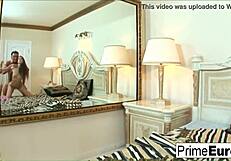 Cute Evelyne Foxy's perfect pussy gets fucked hard with intense blowjob.