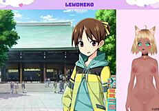 Vtuber Lewdneko Intensely Masturbates While Playing Go Go Nippon Part 4