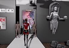 fallout 4 teen brunette gets wild in cartoon hentai action