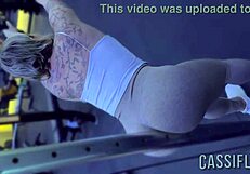 My boy can't resist my ass at the gym and fucks it hard! Complete on Cassiflix.