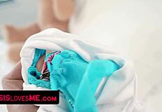 Naughty stepsis says, 'seduce me, big stepbro, let's fuck without condom?'