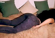 Sneaking with neighbor Eliza Evans in the dark! 😏