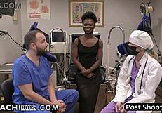 Freshman Rina Arem moans as doctor Tampa gives her vibrator orgasms during college physical!