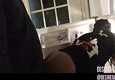 Fucked in Refrigerator Doggystyle the First Time Real Black Woman Sex!